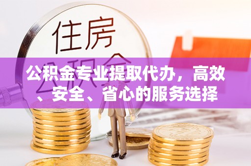 瑞金公积金专业提取代办，高效、安全、省心的服务选择