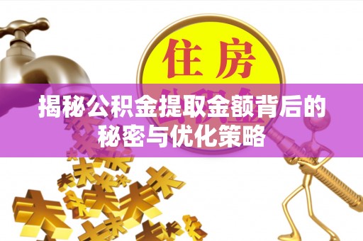 瑞金揭秘公积金提取金额背后的秘密与优化策略