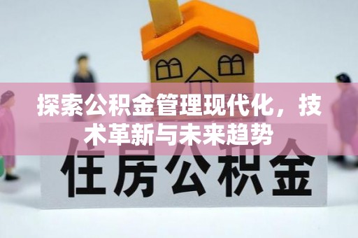 瑞金探索公积金管理现代化，技术革新与未来趋势