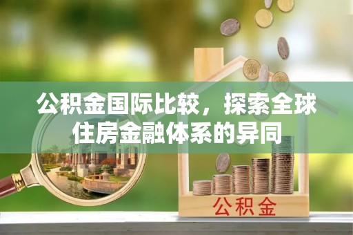 瑞金公积金国际比较，探索全球住房金融体系的异同
