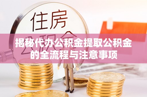 瑞金揭秘代办公积金提取公积金的全流程与注意事项