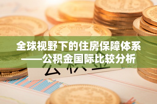 瑞金全球视野下的住房保障体系——公积金国际比较分析