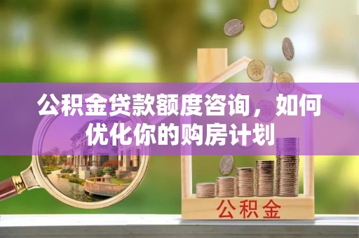 瑞金公积金贷款额度咨询，如何优化你的购房计划
