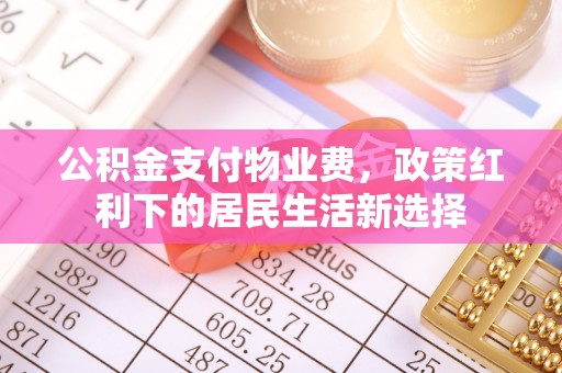 瑞金公积金支付物业费，政策红利下的居民生活新选择