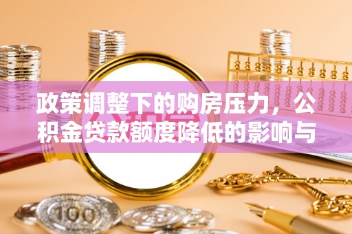 瑞金政策调整下的购房压力，公积金贷款额度降低的影响与应对策略