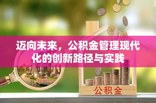 瑞金迈向未来，公积金管理现代化的创新路径与实践