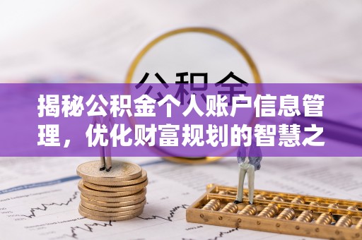瑞金揭秘公积金个人账户信息管理，优化财富规划的智慧之选