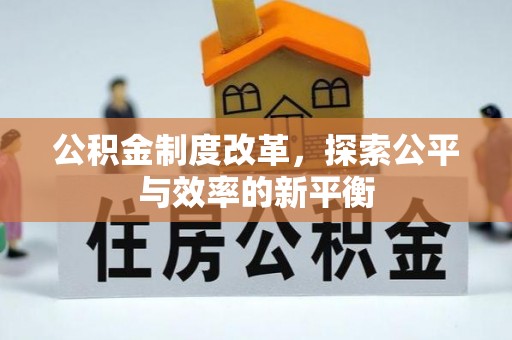 瑞金公积金制度改革，探索公平与效率的新平衡